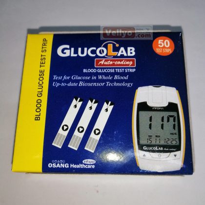 GLUCOLAB Blood Glucose Test Strips 50pcs Auto coding