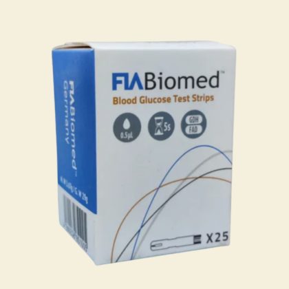 FIA Biomed Blood Glucose Test Strips 25pcs