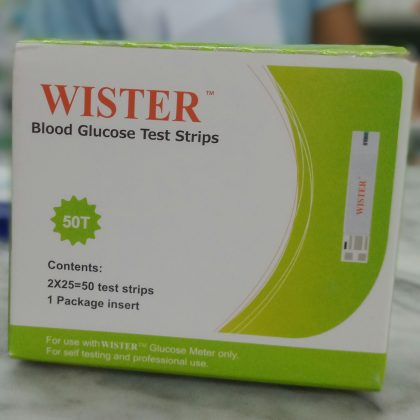 WISTER Blood Glucose Test Strips 50pcs individual package