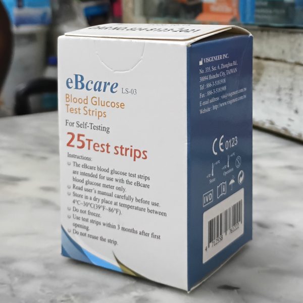 eBcare Blood Glucose Test Strips 25pcs - Image 2