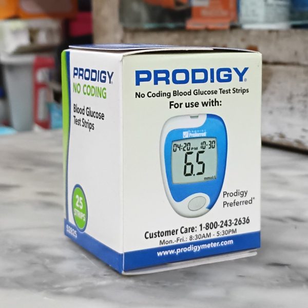 PRODIGY No Coding Blood Glucose Test Strips 25pcs