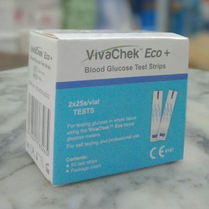 VivaChek Eco+ Blood Glucose Test Strips 25×2=50pcs