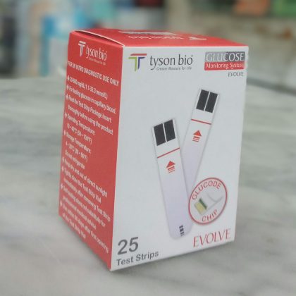 Tyson Bio EVOLVE Test Strips 25pcs Glucode chip