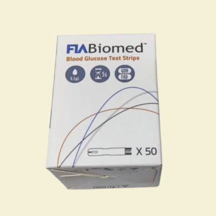 FIA Biomed Blood Glucose Test Strips 50pcs