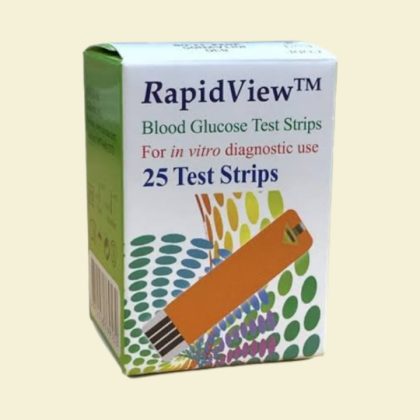 Rapid View Blood Glucose Test Strips 25pcs
