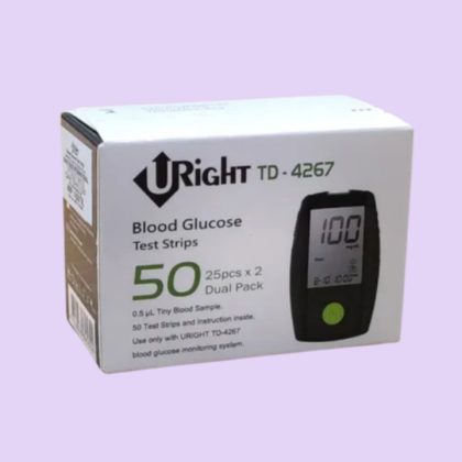 URight Blood Glucose Test Strips 25+25=50pcs TD-4267