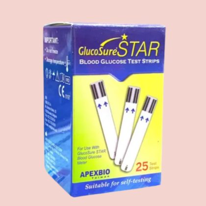 GlucoSure STAR Blood Glucose Test Strips 25pcs