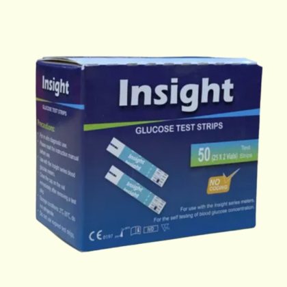 Insight Blood Glucose Test Strips 2×25=50pcs no coding