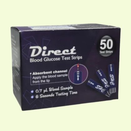 Direct Blood Glucose Test Strips 2×25=50pcs