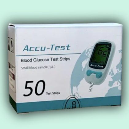 Accu-Test Blood Glucose Test Strip – 2x 25pcs=50pcs