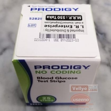 PRODIGY No Coding Blood Glucose Test Strips 25pcs