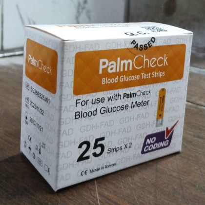 PalmCheck Blood Glucometer Strips 2×25=50pcs