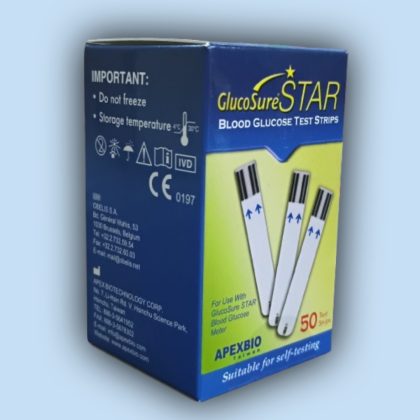 GlucoSure STAR Blood Glucose Test Strips 50pcs