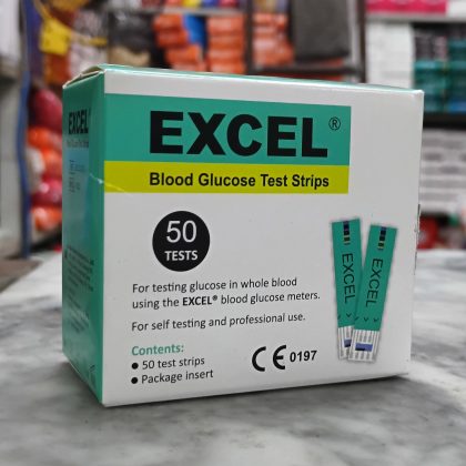 EXCEL Blood Glucose Test Strips 25×2=50pcs