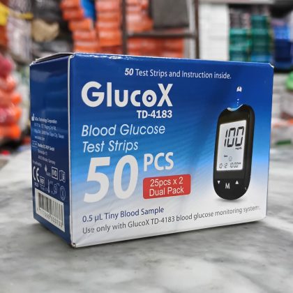 GlucoX TD-4183 Blood Glucose Test Strips -2x 25pcs=50 Pcs