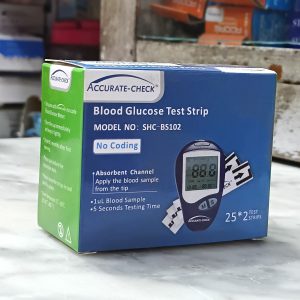 Accurate-Check Blood Glucose Test Strips 25Ã2=50 Pcs