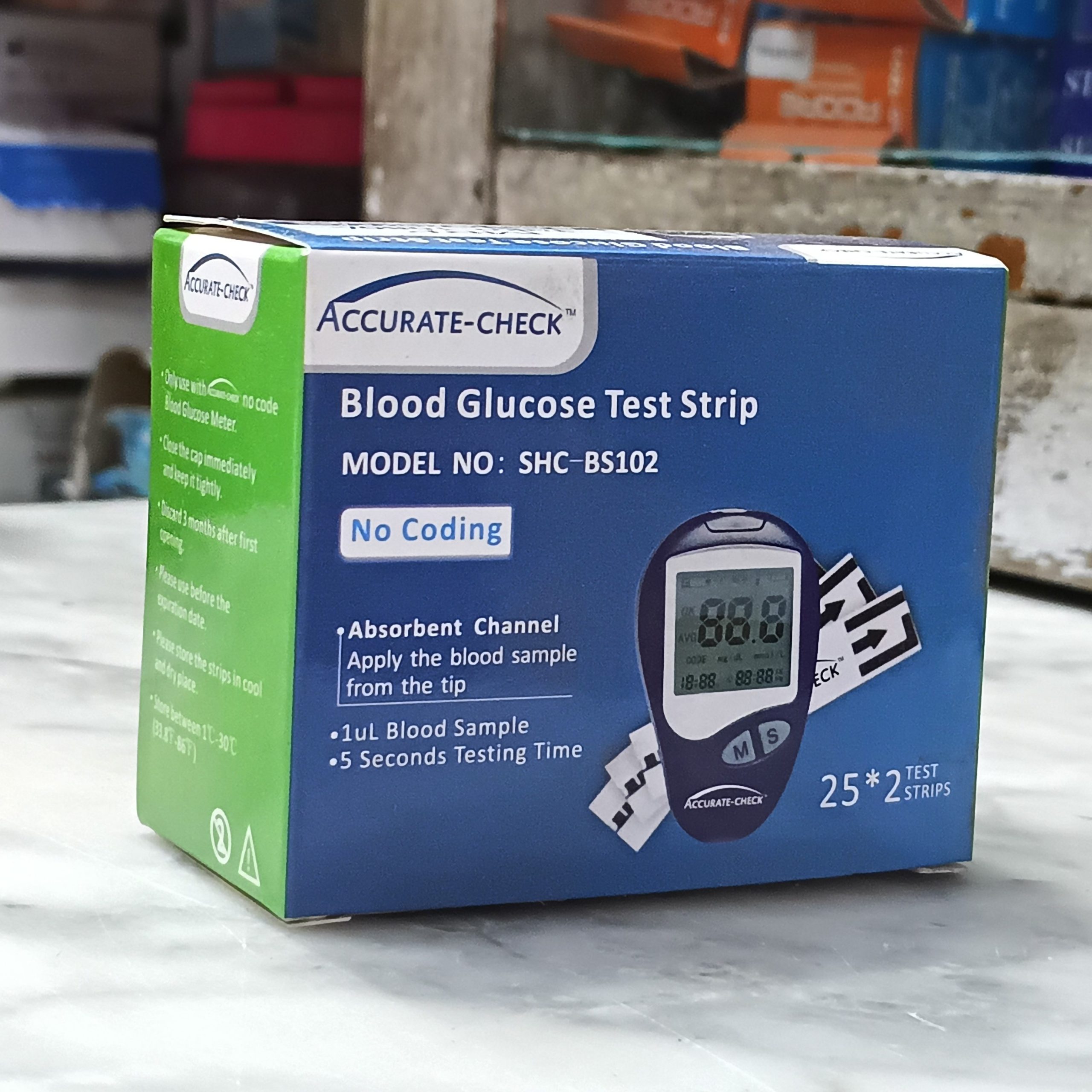 Accurate-Check Blood Glucose Test Strips 25×2=50 Pcs