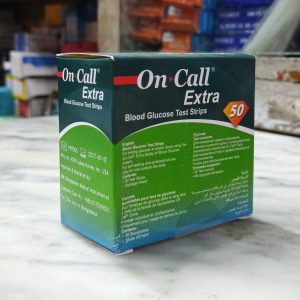 On call extra blood glucose test strips -50pcs