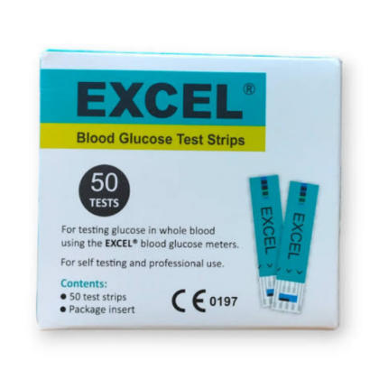 EXCEL Blood Glucose Test Strips 25×2=50pcs