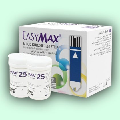 EasyMax Blood Glucose Test Strips – 2x 25 = 50pcs