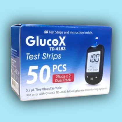 GlucoX TD-4183 Blood Glucose Test Strips -2x 25pcs=50 Pcs
