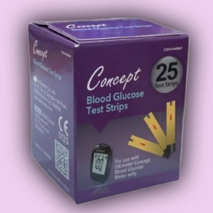 OKmeter Concept Blood Glucose Test Strip-25 Pcs