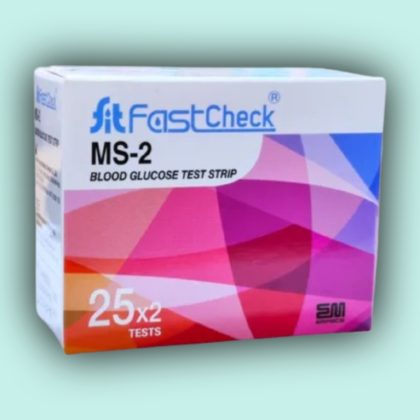 FastCheck MS-2 Blood Glucose Test Strip–2 X 25pcs=50pcs