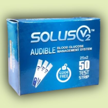 Solus V2 Blood Glucose Test Strips –2x 25pcs=50 pcs