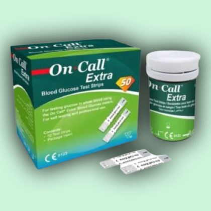 On call extra blood glucose test strips -50pcs