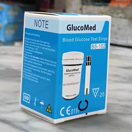 GlucoMed Blood Glucose Test Strips BS-102 – 25pcs