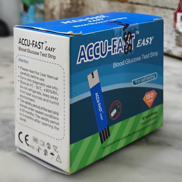 ACCU-FAST EASY Blood Glucose Test Strips 25X2=50pcs - Image 2
