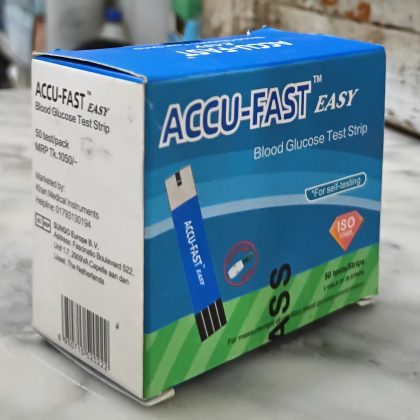 ACCU-FAST EASY Blood Glucose Test Strips 25X2=50pcs